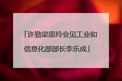 许勤梁惠玲会见工业和信息化部部长李乐成
