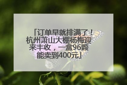 订单早就排满了！杭州萧山大棚杨梅迎来丰收，一盒96颗能卖到400元