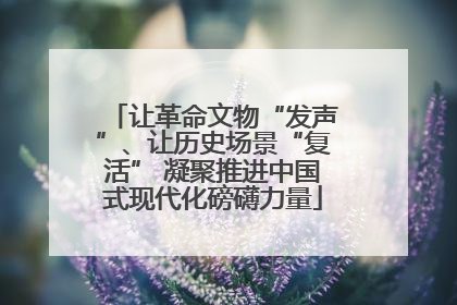 让革命文物“发声”、让历史场景“复活” 凝聚推进中国式现代化磅礴力量