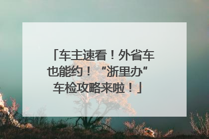 车主速看！外省车也能约！“浙里办”车检攻略来啦！