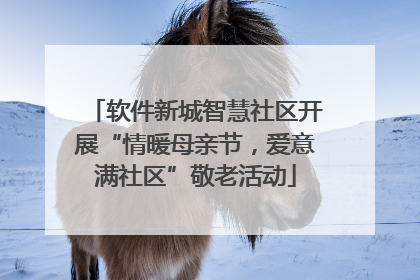 软件新城智慧社区开展“情暖母亲节，爱意满社区”敬老活动
