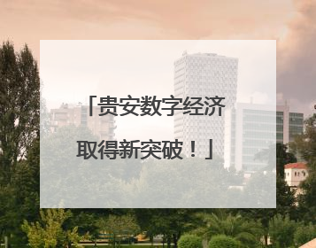 贵安数字经济取得新突破！