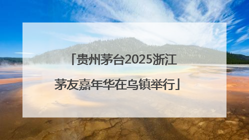 贵州茅台2025浙江茅友嘉年华在乌镇举行