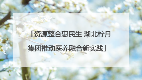 资源整合惠民生 湖北柠月集团推动医养融合新实践