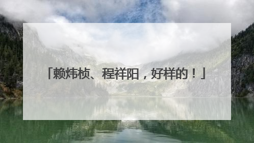 赖炜桢、程祥阳，好样的！
