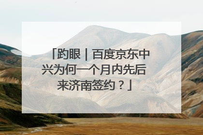趵眼｜百度京东中兴为何一个月内先后来济南签约？