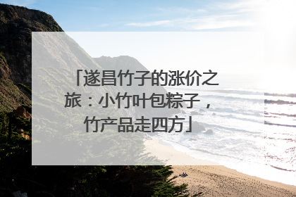 遂昌竹子的涨价之旅：小竹叶包粽子，竹产品走四方