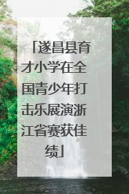 遂昌县育才小学在全国青少年打击乐展演浙江省赛获佳绩