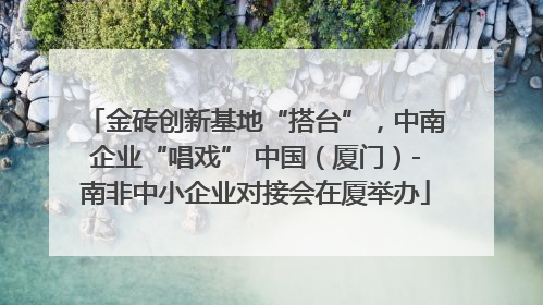 金砖创新基地“搭台”，中南企业“唱戏” 中国（厦门）-南非中小企业对接会在厦举办