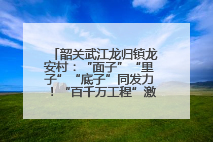 韶关武江龙归镇龙安村：“面子”“里子”“底子”同发力！“百千万工程”激活乡村新动能