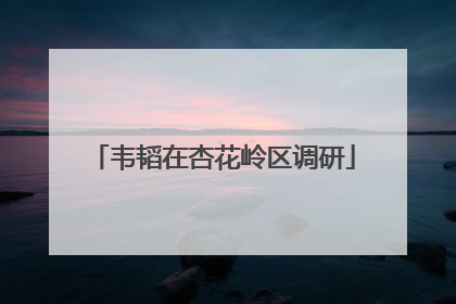 韦韬在杏花岭区调研