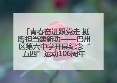 青春奋进跟党走 挺膺担当建新功——巴州区第六中学开展纪念“五四”运动106周年主题团日活动暨新团员入团仪式
