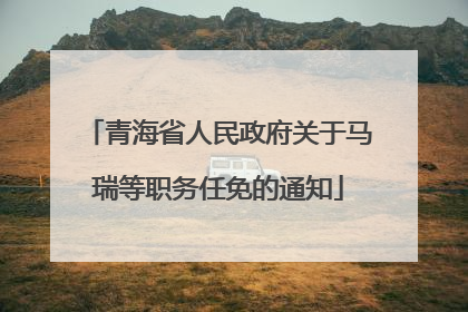 青海省人民政府关于马瑞等职务任免的通知