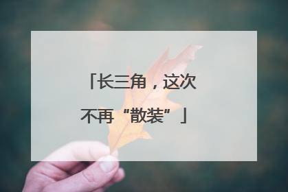 长三角，这次不再“散装”