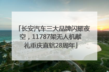 长安汽车三大品牌闪耀夜空，11787架无人机献礼重庆直辖28周年