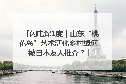 闪电深1度｜山东“桃花岛”艺术活化乡村缘何被日本友人推介？