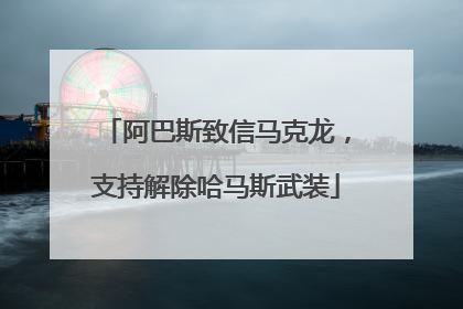 阿巴斯致信马克龙，支持解除哈马斯武装