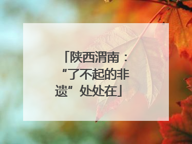 陕西渭南：“了不起的非遗”处处在