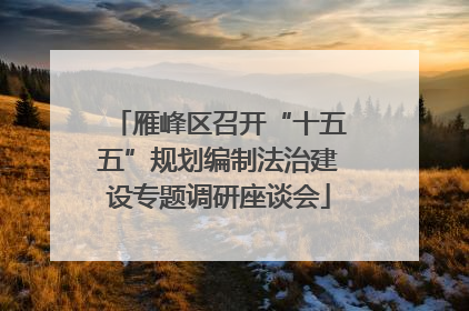 雁峰区召开“十五五”规划编制法治建设专题调研座谈会