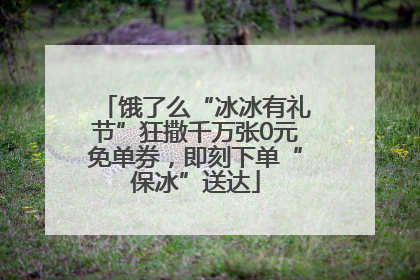饿了么“冰冰有礼节”狂撒千万张0元免单券，即刻下单“保冰”送达