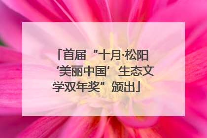 首届“十月·松阳‘美丽中国’生态文学双年奖”颁出