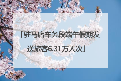 驻马店车务段端午假期发送旅客6.31万人次