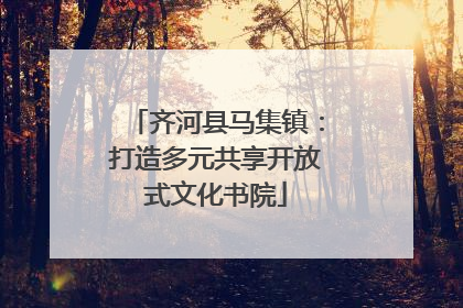 齐河县马集镇：打造多元共享开放式文化书院