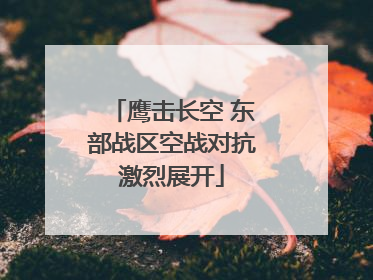 鹰击长空 东部战区空战对抗激烈展开