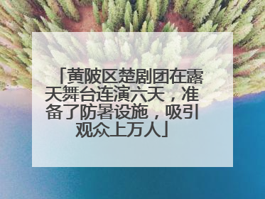 黄陂区楚剧团在露天舞台连演六天，准备了防暑设施，吸引观众上万人