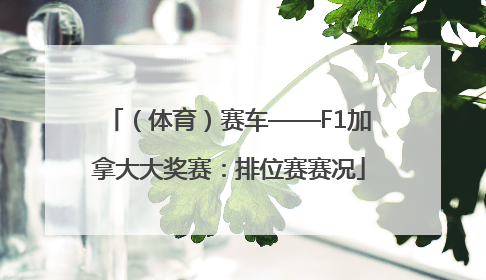 （体育）赛车——F1加拿大大奖赛：排位赛赛况
