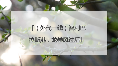 （外代一线）智利巴拉斯港：龙卷风过后
