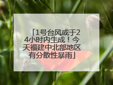 1号台风或于24小时内生成！今天福建中北部地区有分散性暴雨