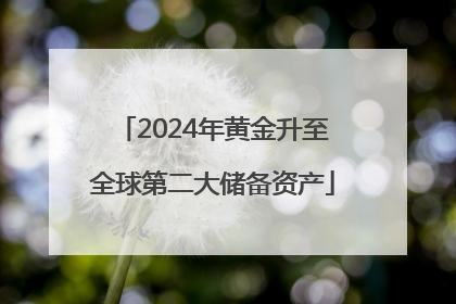 2024年黄金升至全球第二大储备资产