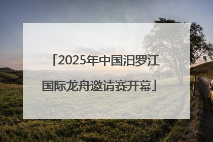2025年中国汨罗江国际龙舟邀请赛开幕