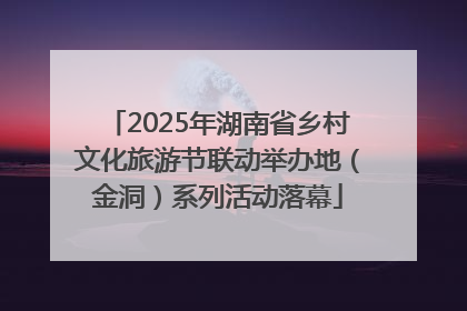 2025年湖南省乡村文化旅游节联动举办地（金洞）系列活动落幕