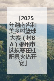 2025年湖南省和美乡村篮球大赛（村BA）郴州市选拔赛在桂阳县火热开赛