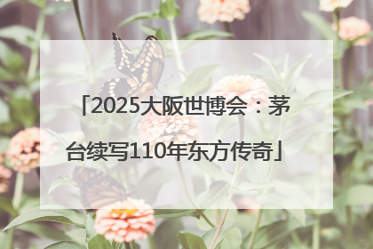 2025大阪世博会：茅台续写110年东方传奇