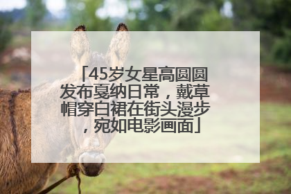 45岁女星高圆圆发布戛纳日常，戴草帽穿白裙在街头漫步，宛如电影画面