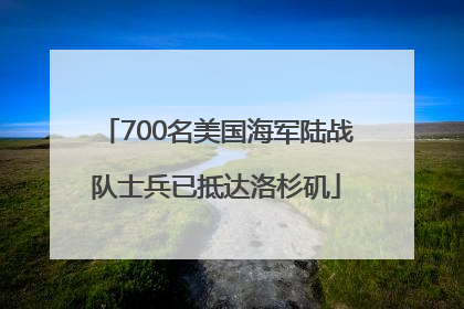 700名美国海军陆战队士兵已抵达洛杉矶
