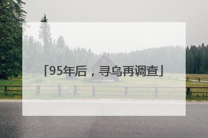 95年后，寻乌再调查